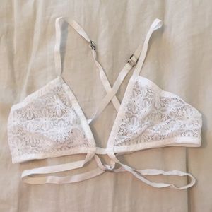 White Free People / For Love & Lemons Bralette